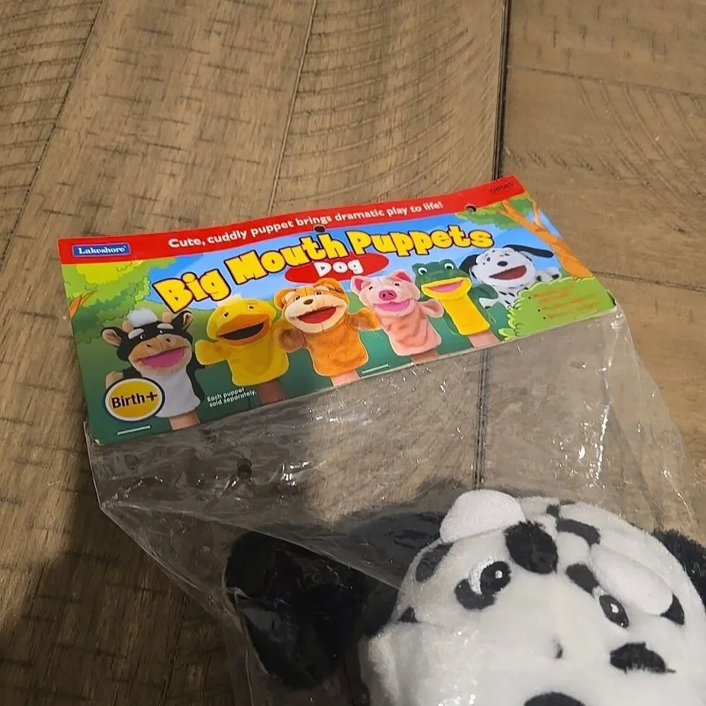 Lakeshore Let’s Talk Big Mouth Dog Dalmatian Hand Puppet Plush RR585